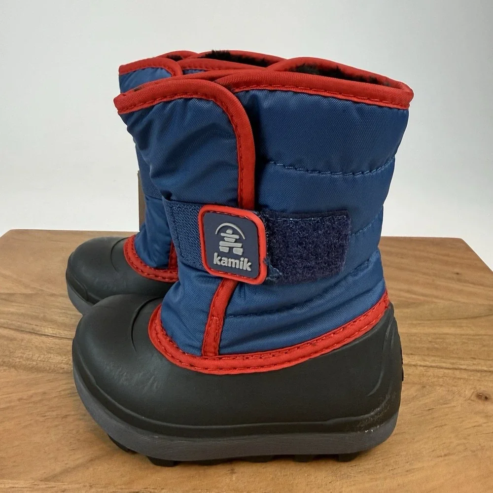 New Kids Kamik Snowbug 7 Insulated Faux Fur Lined Waterproof Snow Boots Size 7 C